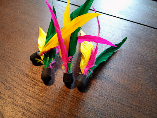 4 fjerbolde Sort (STANDARD)